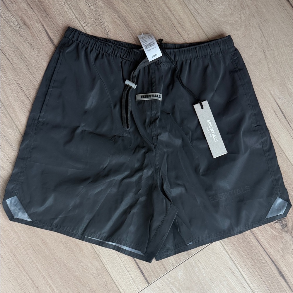 New Essentials Charcoal Men's Swim Trunks